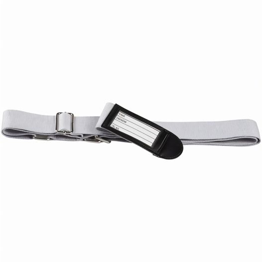 ein weißer gürtel mit einer schwarzen schnalle LUGGAGE STRAP 2 (Bild 1)