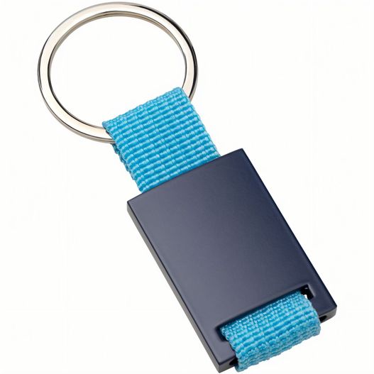 eine blaue schlüsselanhänger mit einem metallring Schlüsselanhänger (Bild 1)
