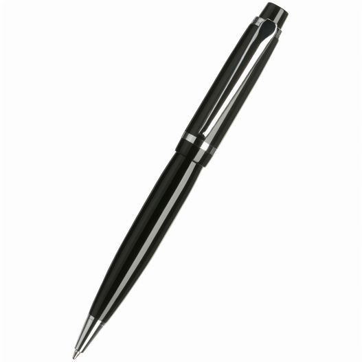 ein stift mit schwarzem körper und silber Kugelschreiber CLIC CLAC-KAPAN (Bild 1)