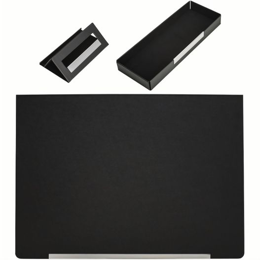 ein schwarzes mauspad mit schwarzem mauspad Schreibtischset REFLECTS-FALLON (Bild 1)