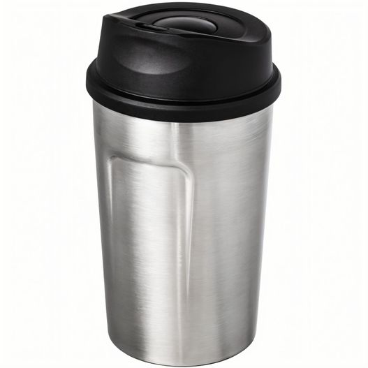 ein reisebecher aus edelstahl mit schwarzem deckel Thermobecher RETUMBLER-THIONVILLE (Bild 1)