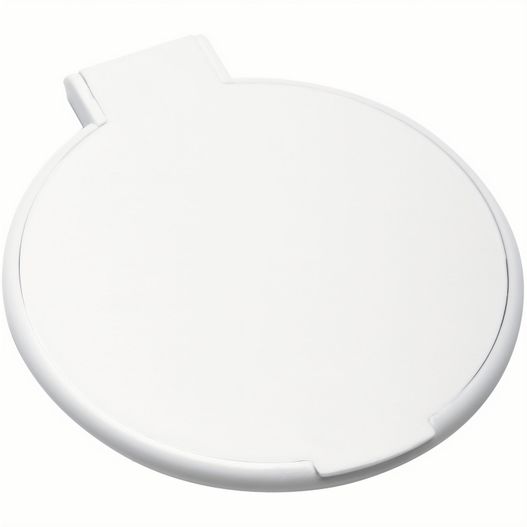 ein weißer toilettensitz mit weißem deckel Taschenspiegel (Bild 1)