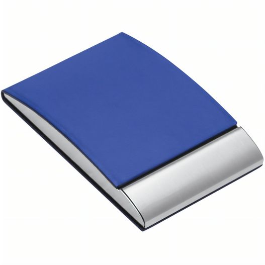 ein blauer visitenkartenhalter mit silberner basis VANNES (Bild 1)