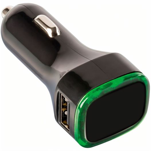 ein auto-ladegerät mit grünem led-licht USB-Autoladeadapter (Bild 1)