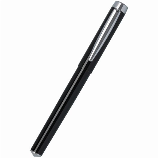 ein stift mit schwarzem lauf und silberspitze Tintenschreiber (Bild 1)