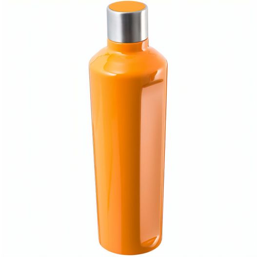 eine orange flasche mit einem silbernen deckel Thermotrinkflasche (Bild 1)