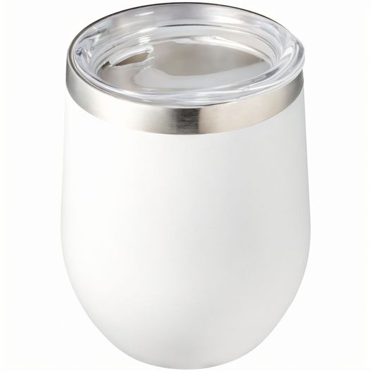 ein weißweinglas mit einem silberrand Thermobecher (Bild 1)