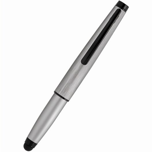 ein stift mit einer schwarzen spitze und einem silbernen körper 2-in-1 Stift (Bild 1)