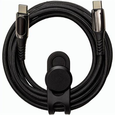 USB-C Kabel mit Display und Kabelbinder