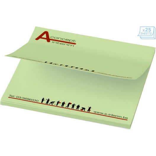 einen grünen umschlag mit einer reihe von menschen auf ihm Sticky-Mate® Haftnotizen 75x75 mm (Bild 1)