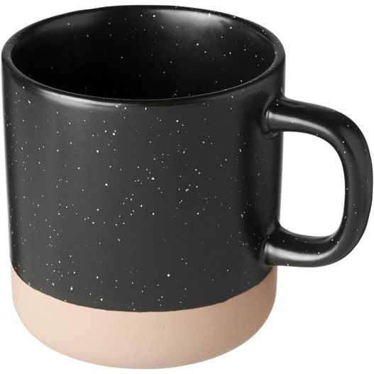 ein schwarzer und brauner becher mit gefleckter farbe Pascal 360 ml Keramikbecher (Bild 1)