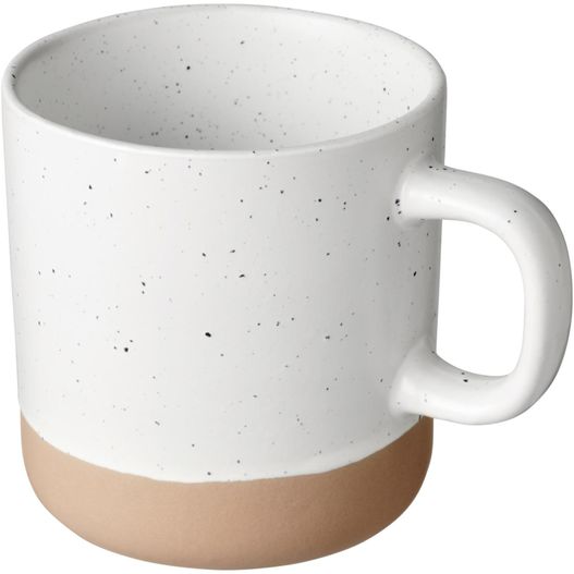 ein weißer becher mit einem braunen rand Pascal 360 ml Keramikbecher (Bild 1)
