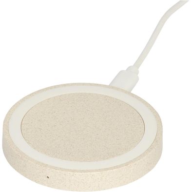 Produktabbildung Naka kabelloses 5W Ladepad aus Weizenstroh Naka kabelloses 5W Ladepad aus Weizenstroh