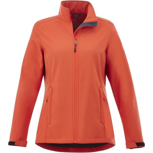 orange jacke mit schwarzem reißverschluss Maxson Softshelljacke für Damen (Bild 1)