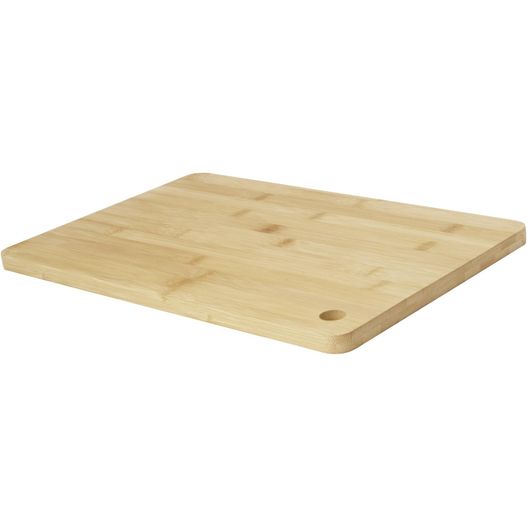 eine holzschneidplatte mit löchern darauf Harp Schneidebrett aus Bambus (Bild 1)