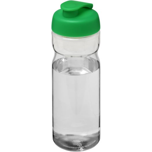 eine grüne plastikwasserflasche mit grünem deckel H2O Active® Base 650 ml Sportflasche mit Klappdeckel (Bild 1)