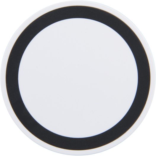 ein weißes und schwarzes rundes objekt mit schwarzem rand Freal kabelloses 5W Ladepad (Bild 1)