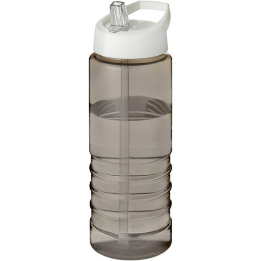 eine graue wasserflasche mit weißem deckel H2O Active® Treble 750 ml Sportflasche mit Ausgussdeckel (Bild 1)