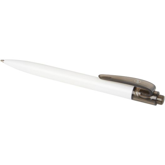 ein stift mit einer metallspitze und einem weißen körper Thalaasa Kugelschreiber aus Ocean Bound-Kunststoff (schwarze Mine) (Bild 1)