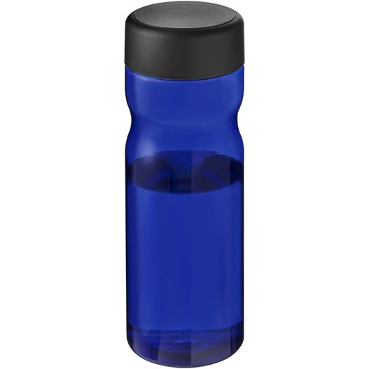 eine blaue sportflasche mit schwarzem deckel H2O Active® Eco Base 650 ml Sportflasche mit Drehdeckel (Bild 1)