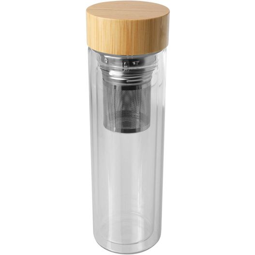 Bailey 400 ml Flasche aus Borosilikatglas mit Infuser und Bambusdeckel (Bild 1)
