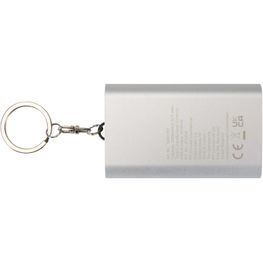 Arcturus 2000 mAh Powerbank aus recyceltem Aluminium mit Schlüsselanhänger