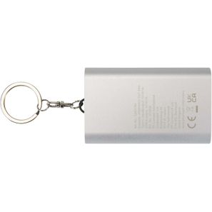 Arcturus 2000 mAh Powerbank aus recyceltem Aluminium mit Schlüsselanhänger