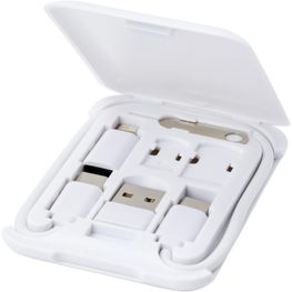 Produktabbildung Savvy recyceltes modulares Ladekabel mit Telefonhalterung Savvy recyceltes modulares Ladekabel mit Telefonhalterung