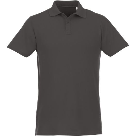 ein dunkelgraues poloshirt mit einem weißen logo auf der brust Helios Poloshirt für Herren (Bild 1)