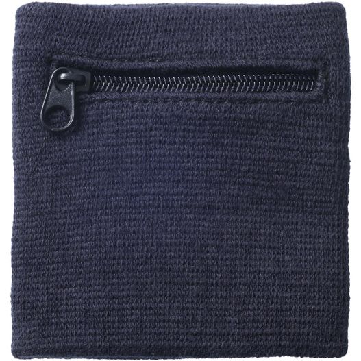 eine blaue stricktasche mit reißverschluss Brisky Schweißband mit Reißverschlusstasche (Bild 1)