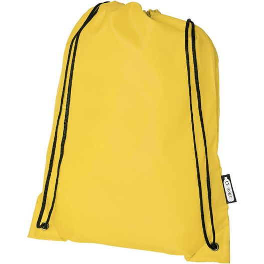 eine gelbe tasche mit schwarzen reißverschluss Oriole Turnbeutel aus RPET 5L (Bild 1)