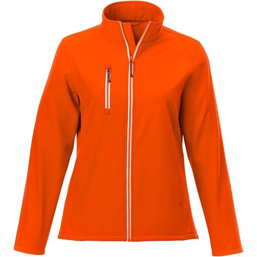 eine orange jacke mit reißverschluss Orion Softshelljacke für Damen (Bild 1)
