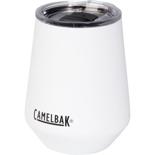 ein weißer tumbler mit schwarzem deckel CamelBak® Horizon vakuumisolierter Weinbecher, 350 ml (Bild 1)