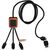 SCX.design C38 40W 5-in-1 Ladekabel aus rPET in quadratischem Bambusgehäuse mit Leuchtlogo (Bild 1)