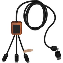 Produktabbildung SCX.design C38 40W 5-in-1 Ladekabel aus rPET in quadratischem Bambusgehäuse mit Leuchtlogo SCX.design C38 40W 5-in-1 Ladekabel aus rPET in quadratischem Bambusgehäuse mit Leuchtlogo