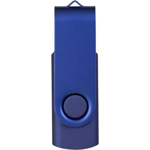 ein blauer usb-laufwerk mit einem metallring Rotate-Metallic 4 GB USB-Stick (Bild 1)