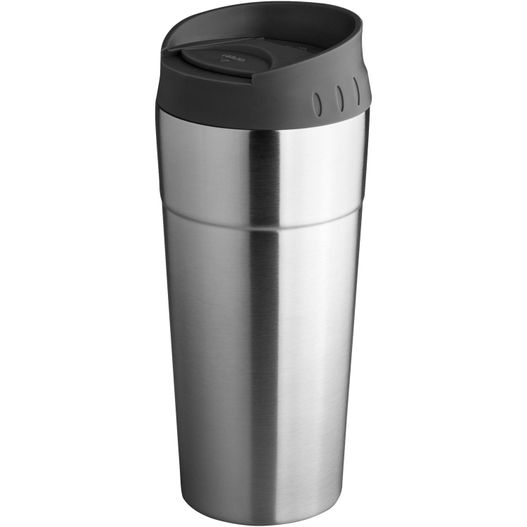 ein reisebecher aus edelstahl mit schwarzem deckel Zissou 500 ml Isolierbecher (Bild 1)