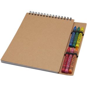 Doodle A5 Softcover Spiralnotizbuch mit Farbstiftset