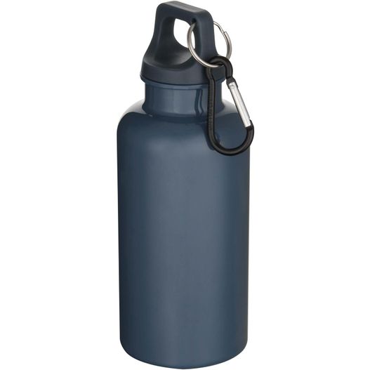 Oregon 400 ml einfarbige RS-zertifizierte Trinkflasche aus recyceltem Kunststoff mit Karabinerhaken (Bild 1)