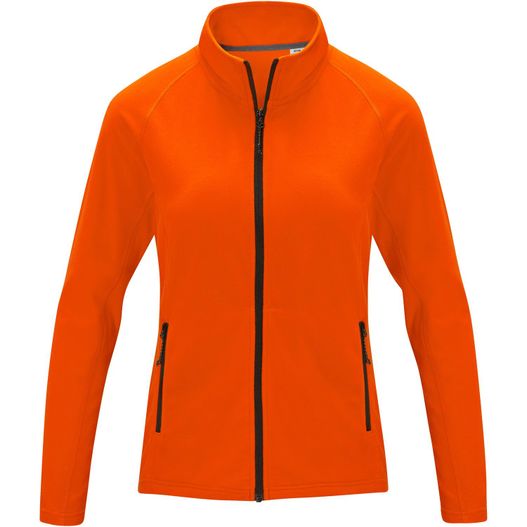 eine damen orange jacke mit schwarzen reißverschluss Zelus Fleecejacke für Damen (Bild 1)