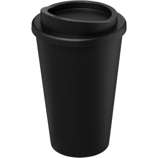 eine schwarze tasse mit deckel und deckel Americano® recycelter isolierter 350 ml Becher (Bild 1)