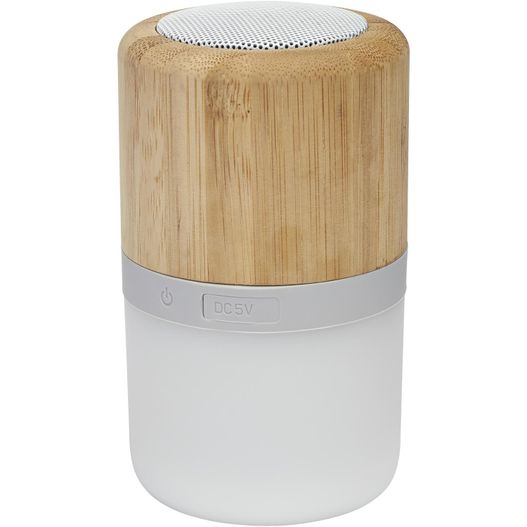 Aurea Bluetooth® Lautsprecher aus Bambus mit Licht (Bild 1)