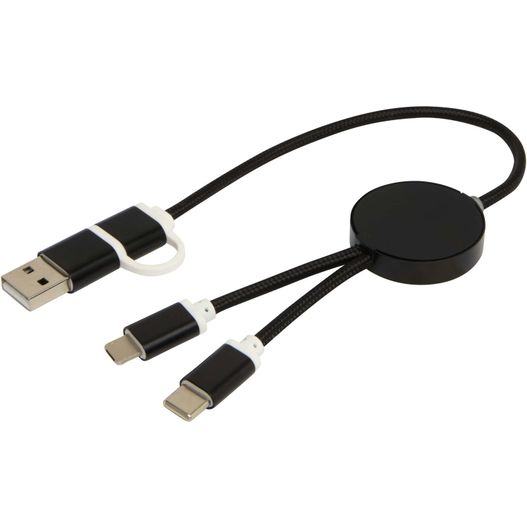 Produktabbildung Alasia 30 cm 5-in-1 Kabel aus recyceltem Kunststoff für Datenübertragung und 27W Schnellladung Alasia 30 cm 5-in-1 Kabel aus recyceltem Kunststoff für Datenübertragung und 27W Schnellladung (Bild 1)