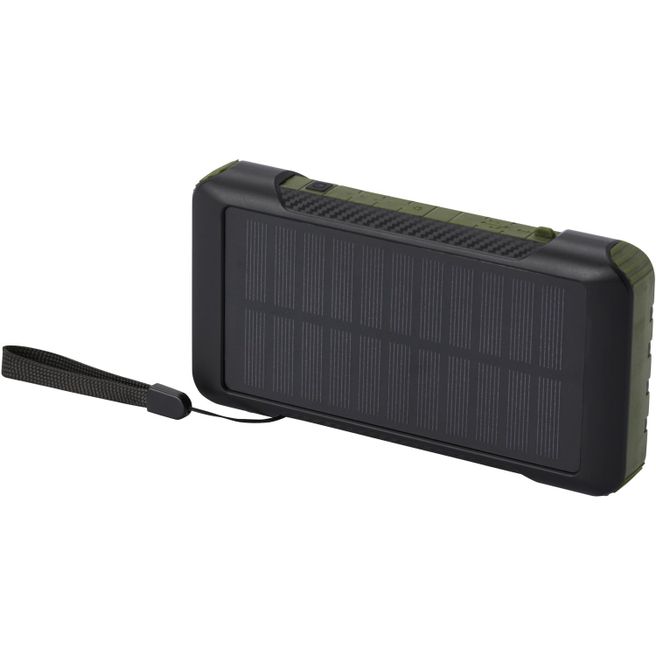 Produktabbildung Soldy 10.000 mAh Solardynamo-Powerbank aus recyceltem GRS Kunststoff Soldy 10.000 mAh Solardynamo-Powerbank aus recyceltem GRS Kunststoff