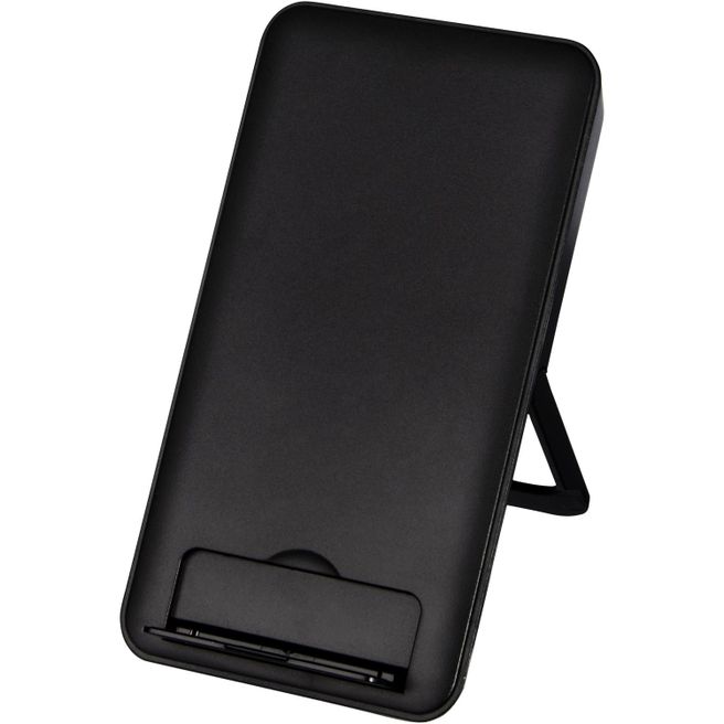Produktabbildung Loop 10 W kabelloses Ladepad aus recyceltem Kunststoff mit Telefonständer Loop 10 W kabelloses Ladepad aus recyceltem Kunststoff mit Telefonständer