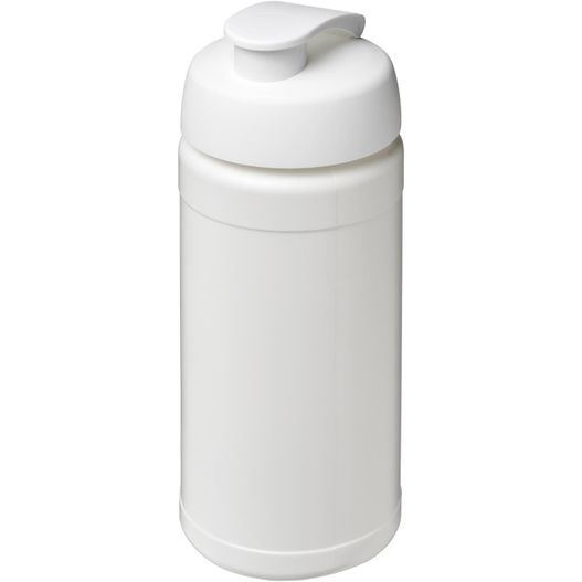 ein weißer kunststoffbehälter mit deckel Baseline® Plus 500 ml Sportflasche mit Klappdeckel (Bild 1)