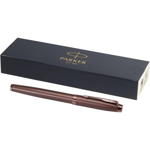 ein stift und box mit einem stift darin Parker IM Füllfederhalter (schwarze Mine) (Bild 1)