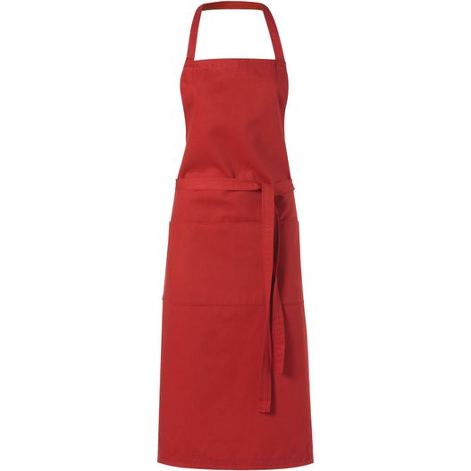 eine rote schürze mit einer langen krawatte Viera 240 g/m² Schürze (Bild 1)