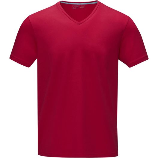 ein rotes t - hemd mit v - hals Kawartha T-Shirt für Herren mit V-Ausschnitt (Bild 1)