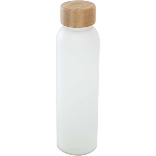 Produktabbildung Lume 500 ml Flasche aus mattiertem Kalknatronglas mit Bambusdeckel Lume 500 ml Flasche aus mattiertem Kalknatronglas mit Bambusdeckel (Bild 1)